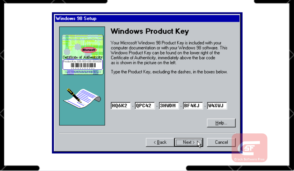 Windows 98 Product Key Crack